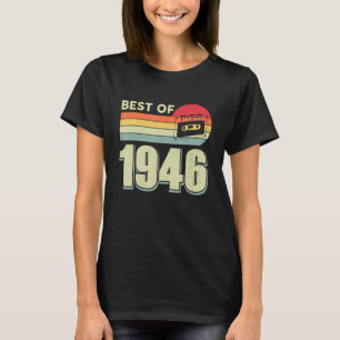 Best of 1946 Vintag Retro-Kassettenband 76. Geburt T-Shirt