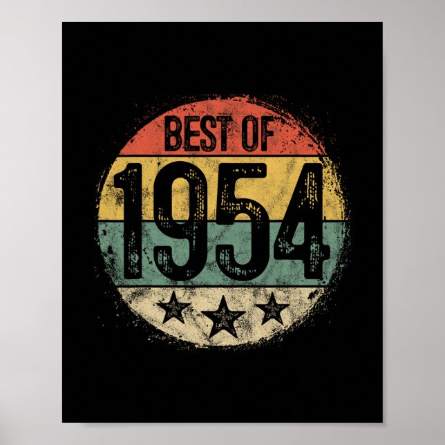 Best Of 1954 71st Birthday Gifts For Men Women 71  Poster (Vorne)
