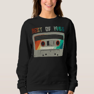 Best of 1955 Cooler Geburtstag Vintag Retro Music  Sweatshirt