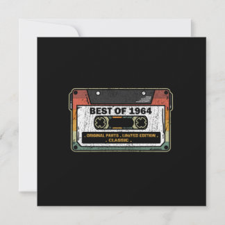 Best Of 1964 Vintage Cassette Funny Birthday Gift Einladung