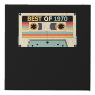 Best Of 1970 Birthday Cassette Tape Künstlicher Leinwanddruck