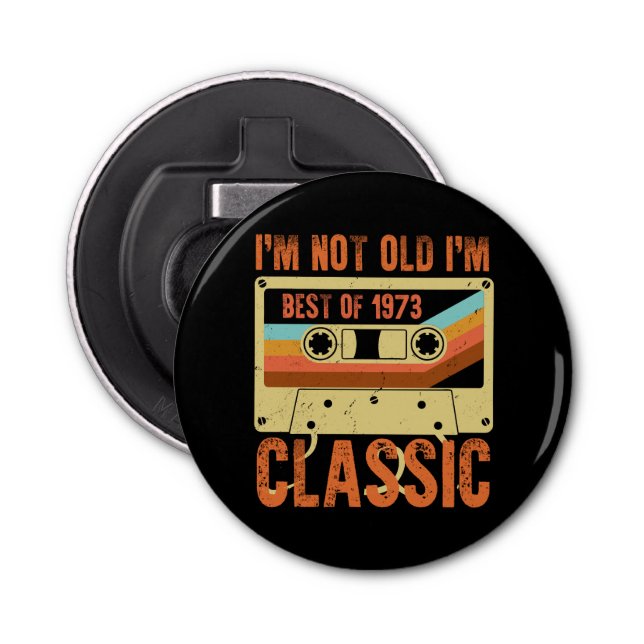 Best of 1973 50 Year Old Gifts Men BDay 50 th Birt Flaschenöffner (Vorderseite)