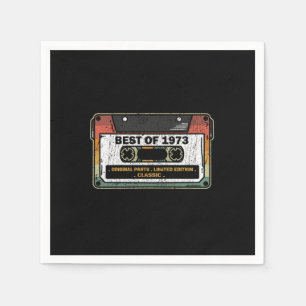 Best of 1973 Vintag Cassette Funny Geburtstagsgesc Serviette