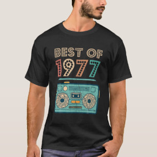 Best of 1977 45th Birthday Cassette Retro Vintag T-Shirt