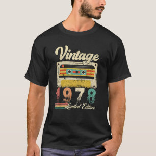 Best of 1978 44 Years Cassette Vintag 44. T-Shirt