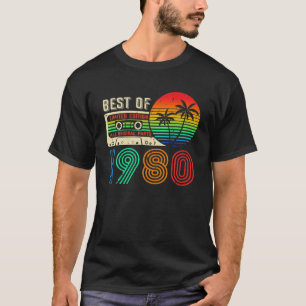 Best Of 1980 42. Geburtstag Vintage-Kassette Limit T-Shirt