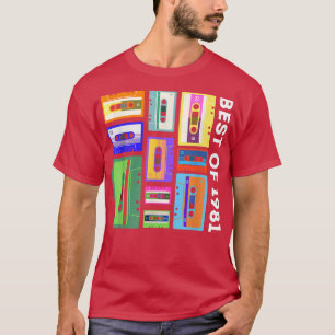 Best Of 1981 Kassettenband-Shirt 80er 90er Retro-M T-Shirt