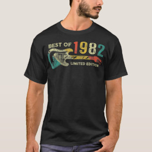 Best of 1982 Birthday Gifts Guitar Player 40 th Bi T-Shirt