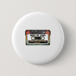Best of 1984 Vintag Cassette Funny Geburtstagsgesc Button