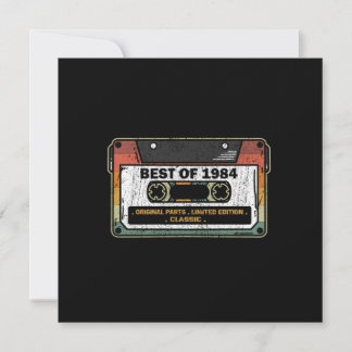 Best of 1984 Vintag Cassette Funny Geburtstagsgesc Einladung