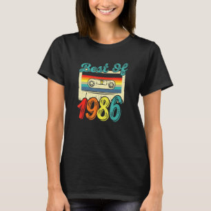 Best of 1986 36. Geburtstag Vintages Kassettenband T-Shirt