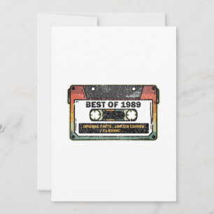 Best Of 1989 Vintage-Kassette Lustiges Geburtstags Einladung