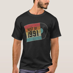 Best of 1991 30th Birthday Geschenke Vinyl Tape Vi T-Shirt