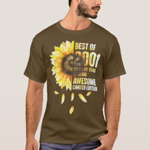 Best of 2001 Sonnenblumenjahr Geburtstag T-Shirt