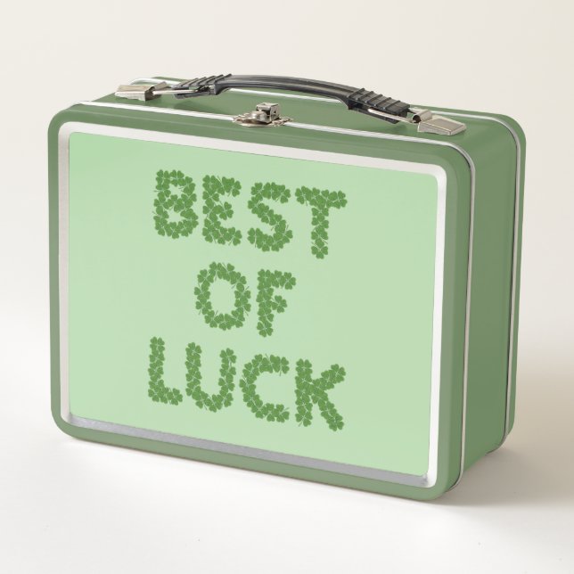 Best of Luck Clovers Greeting Metall Brotdose (Vorderseite)
