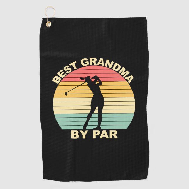 Best Oma by Par - Golfspielen Golfhandtuch (Vorderseite)
