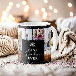 Best Oma Christmas 5 Fotos Collage Gitter schwarz Kaffeetasse<br><div class="desc">Beste Großmutter aller Zeiten! Moderne fröhliche Weihnachten 5 Fotos schwarz-weiß-schwarz-schwarz-weiß,  alle Farben sind editierbar, </div>