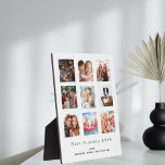 Best Oma Custom Foto Family Collage weiß Fotoplatte<br><div class="desc">Machen Sie Ihre eigene Foto-Collage als Geschenk für Ihre Großmutter. Nutzen Sie vier,  neun Ihrer Lieblings-Fotos Ihrer Großmutter,  ihrer Enkel,  Familie,  Freunden oder Haustier! Mit dem Text: Beste Oma je. Personalisieren Sie Ihre Namen und fügen Sie sie hinzu. Weißer Hintergrund. Schwarzer Text. Perfekt als Geburtstag,  Weihnachten oder Muttertagsgeschenk.</div>