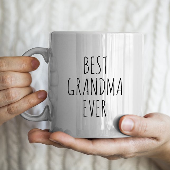 "Best Oma Ever" Einfaches modernes Bauernhaus Jumbo-Tasse (Von Creator hochgeladen)