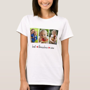 Best Oma je 3 Foto Custom T-Shirt