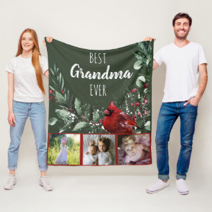Best Oma jemals Hübsch Red Kardinal Foto Xmas Fleecedecke
