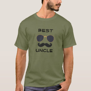 Best Onkel, Funny Mustache, Mens T-Shirt