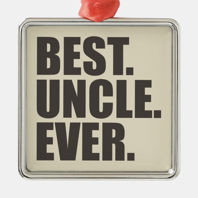 Best. Onkel. Immer. Ornament Aus Metall (Vorne)