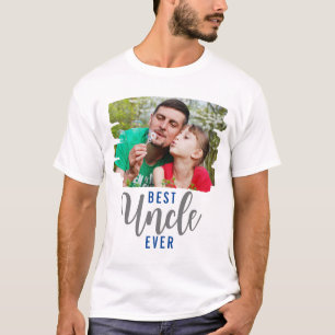 Best Onkel je Typografy Foto T-Shirt