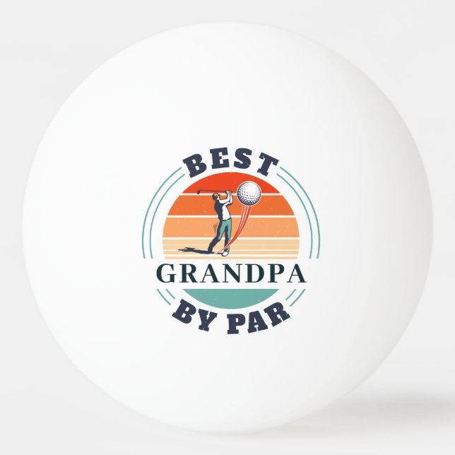 Best Opa by Par Custom Vathday Logo Tischtennisball (Vorderseite)