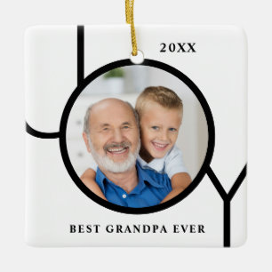 Best Opa Ever Foto Weihnachten Keramikornament