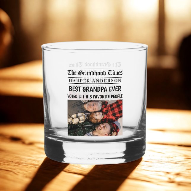 Best Opa je Custom Newspaper Foto Whiskyglas (Von Creator hochgeladen)
