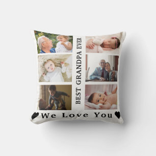 Best Opa jemals Custom Foto Collage Wir Liebe Sie Kissen