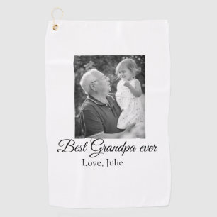 Best Opa jemals Großeltern Foto Geschenke Klassike Golfhandtuch