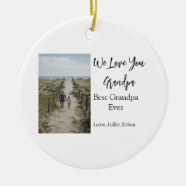 Best Opa jemals Großeltern Foto Geschenke Klassike Keramik Ornament