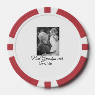 Best Opa jemals Großeltern Foto Geschenke Klassike Pokerchips
