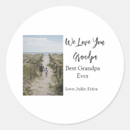 Best Opa jemals Großeltern Foto Geschenke Klassike Runder Aufkleber