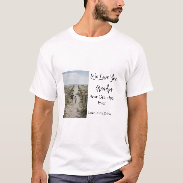 Best Opa jemals Großeltern Foto Geschenke Klassike T-Shirt (Vorderseite)