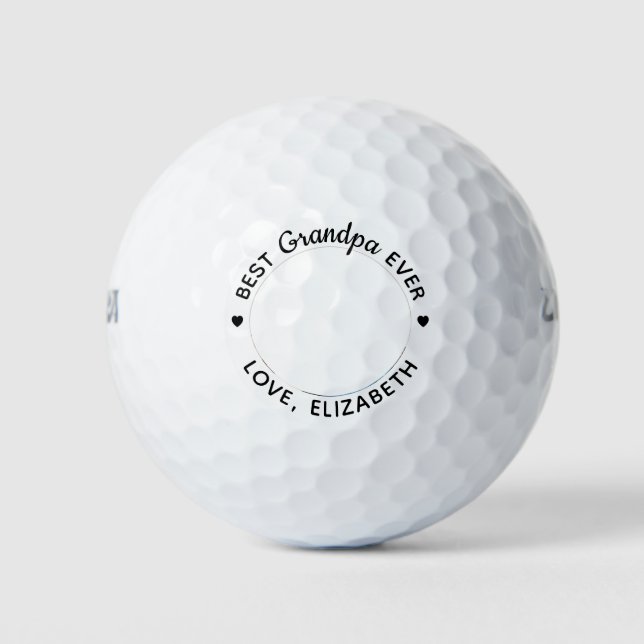 Best Opa jemals Personalisiertes Custom Foto Wilso Golfball (Vorderseite)