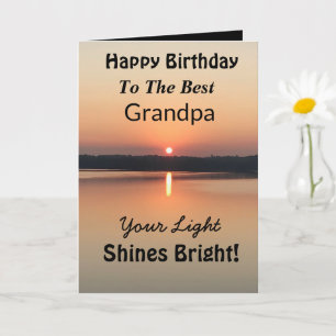 Best Opa Light Shines Bright Birthday Karte