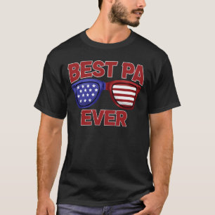 Best Pa je US Flag Grandpa Vathers Day Geschenk T-Shirt