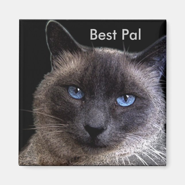 "BEST PAL" Siamkatze Magnet (Vorne)