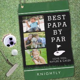 BEST PAPA BY PAR 3 FotoCollage Personalisiert Golfhandtuch