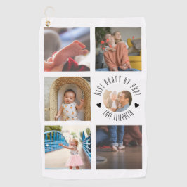BEST Papa BY PAR Foto Personalisierter Vater Tag Golfhandtuch