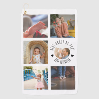 BEST Papa BY PAR Foto Personalisierter Vater Tag Golfhandtuch