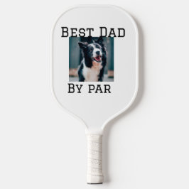 Best Papa by Par Hund Haustier Foto modern einfach Pickleball Schläger