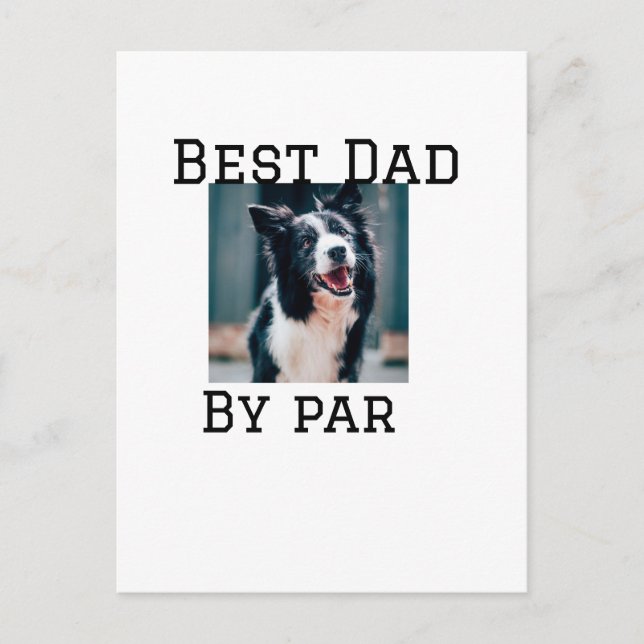 Best Papa by Par Hund Haustier Foto modern einfach Postkarte (Vorderseite)