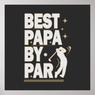 BEST PAPA BY PAR VATER DAY GOLF Design Poster
