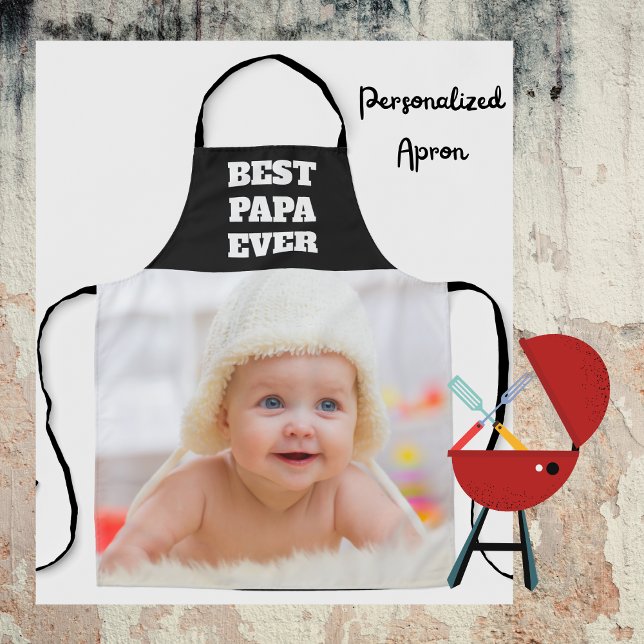 Best Papa Ever Baby Foto Vatertag Schürze (Von Creator hochgeladen)