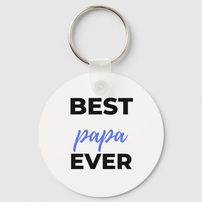 Best Papa Ever bl Schlüsselanhänger (Vorderseite)