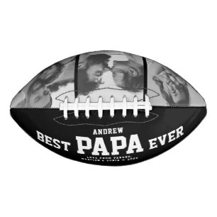 BEST PAPA EVER Moderner Cooler Schwarz-Weiß-Trend Football